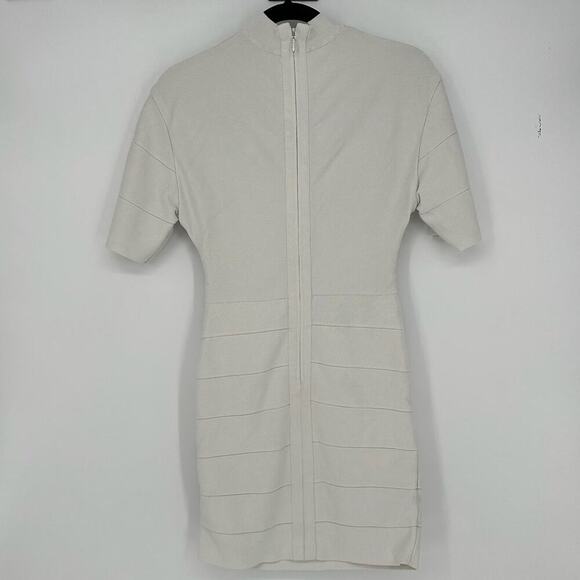 Herve Leger Icon Cutout White T-shirt Mini Dress Small - Picture 7 of 7
